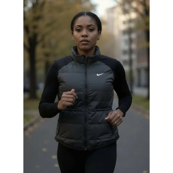 Nike Therma-FIT Swift Running Vest Loose Fit Black Lightweight Women's Large - Picture 4 of 11